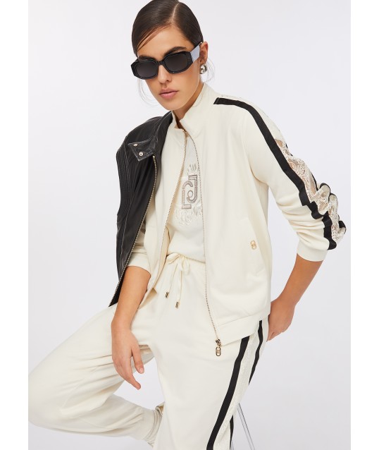 Liu Jo Cotton Sweatshirt With Lace