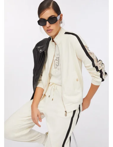 Liu Jo Sweatshirt en coton avec dentelle