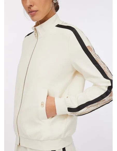 Liu Jo Cotton Sweatshirt With Lace
