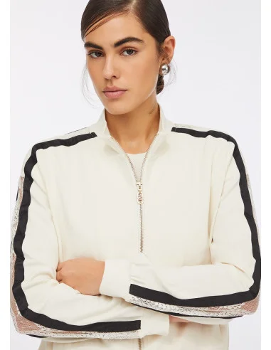 Liu Jo Cotton Sweatshirt With Lace