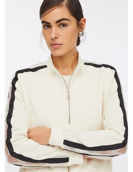 Liu Jo Cotton Sweatshirt With Lace