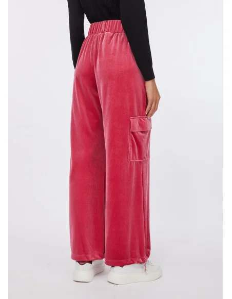 Pantaloni Jogging In Ciniglia Con Logo Liu Jo