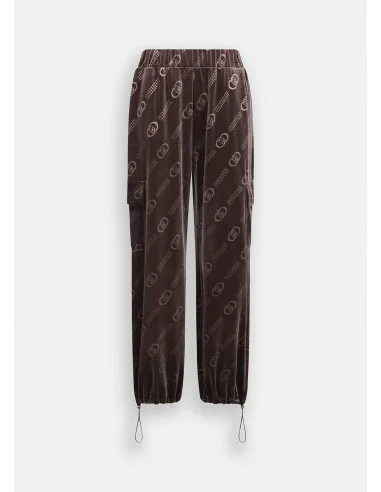 Pantaloni Jogging In Ciniglia Con Logo Liu Jo