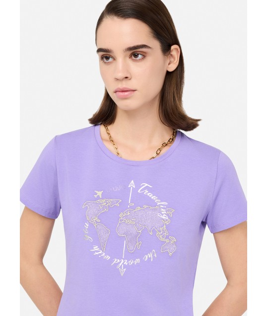 Liu Jo - T-shirt imprimé laminé