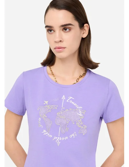Liu Jo - T-shirt imprimé laminé