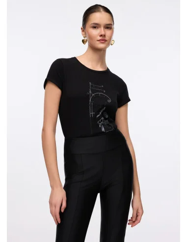 Liu Jo - T-shirt imprimé laminé