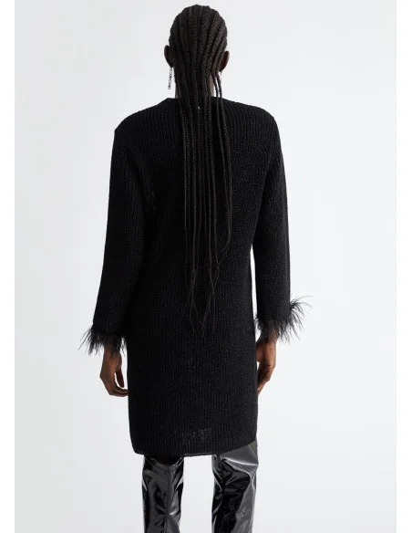 Abito In Maglia Con Lurex E Piume Liu Jo