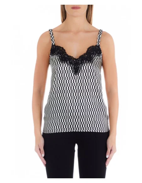 Liu Jo Abstract Patterned Lace Top