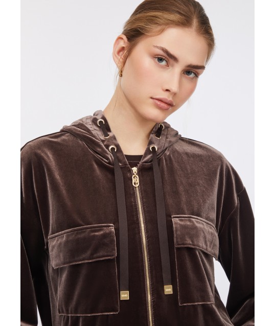 Liu Jo Chenille Hooded Sweatshirt