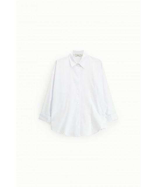 Chemise large à col classique et manches 3/4 Dixie