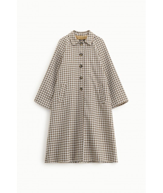 Cappotto Stampa A Quadri Con Tasche Laterali Dixie