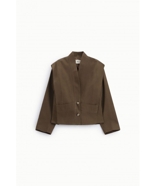 Short Blazer With Double Pocket And Two Button Fastening Dixie