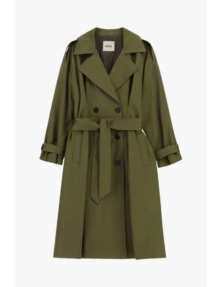 Double-Breasted Trench Coat with Belt and Wide Lapels Dixie