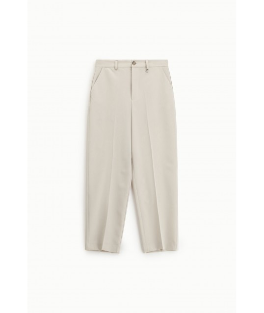 Cropped Trousers High Waisted With Front Pleat Dixie