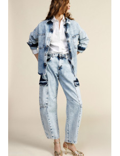 Jeans Balloon Fit Con Tasche Cargo E Cintura Dixie