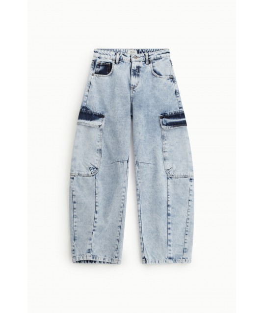 Balloon Fit Jeans With Cargo Pockets And Dixie Belt