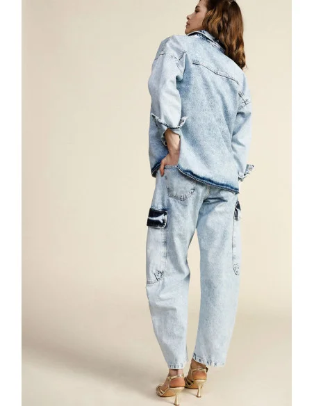Jeans Balloon Fit Con Tasche Cargo E Cintura Dixie