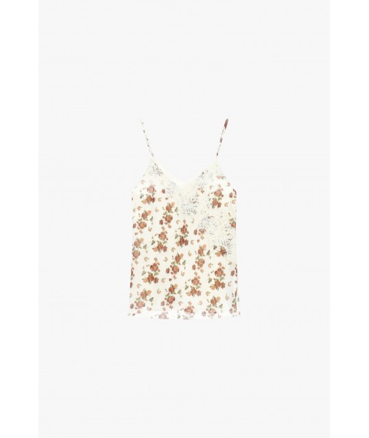 Top With Thin Straps And Floral Lace Detailing Dixie