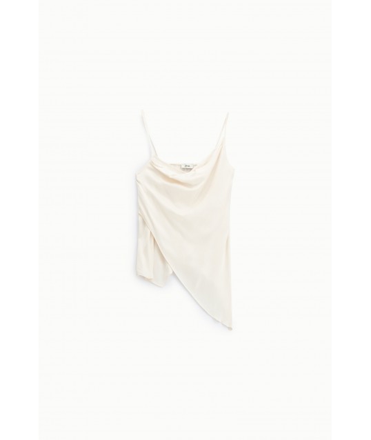 Asymmetrical Top With Draping And Thin Straps Dixie