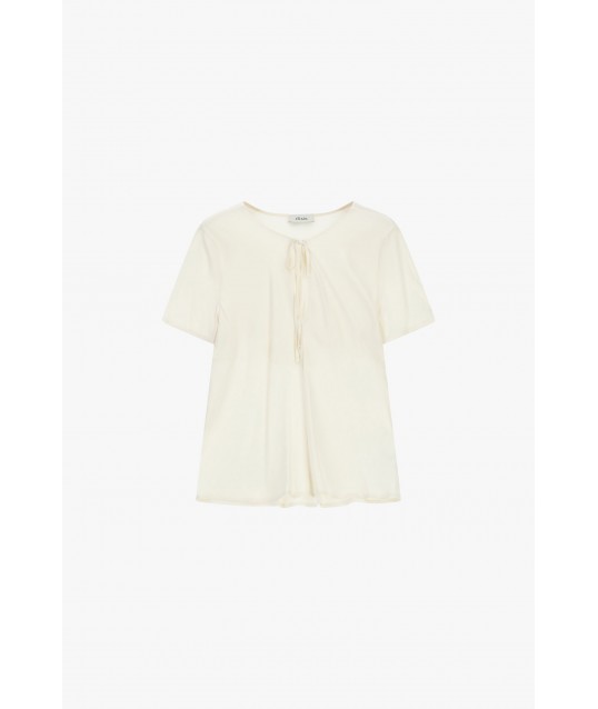 Top Collo Tondo Con Dettaglio Nodo Frontale Dixie