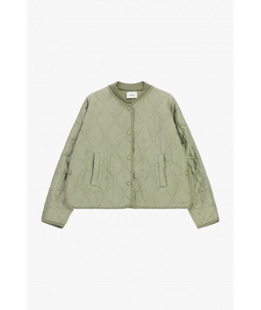 Quilted Jacket With Pockets And Button Closure Dixie