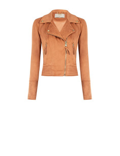 Chiodo Suede Leather Jacket Rinascimento