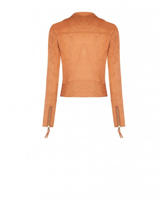 Chiodo Suede Leather Jacket Rinascimento