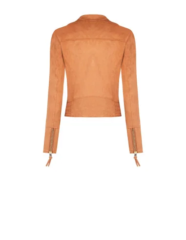 Chiodo Suede Leather Jacket Rinascimento