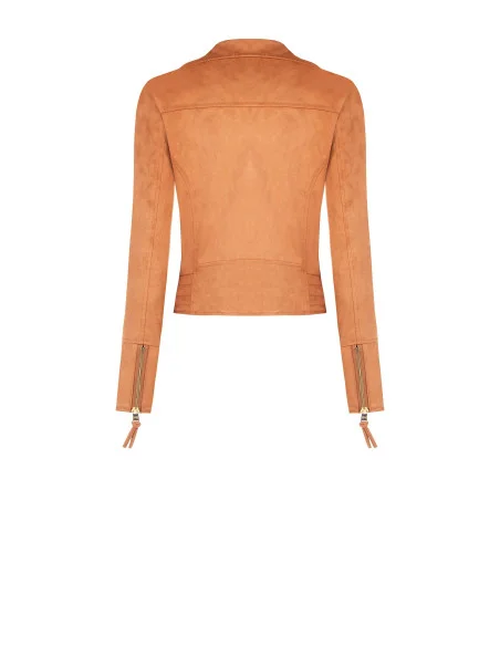 Chiodo Suede Leather Jacket Rinascimento