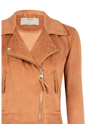 Chiodo Suede Leather Jacket Rinascimento