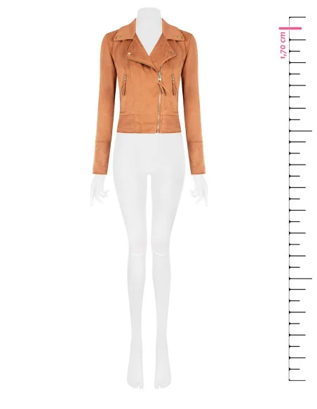 Chiodo Suede Leather Jacket Rinascimento