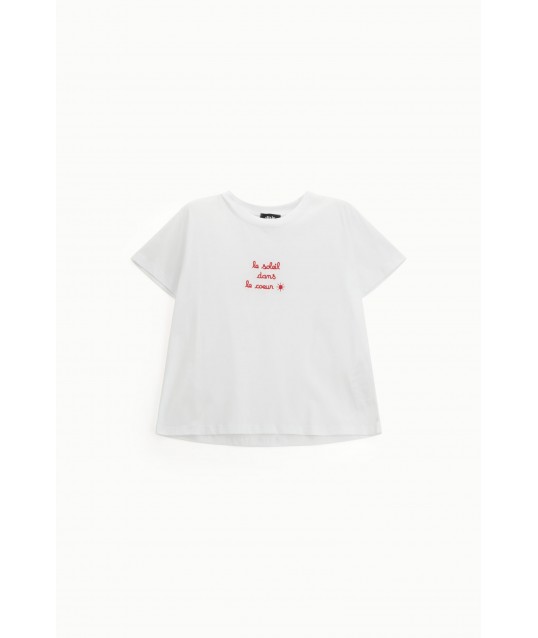 T-Shirt A Maniche Corte Con Scritta Ricamata Dixie