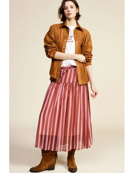 Striped Skirt With Elasticated Waistband Dixie