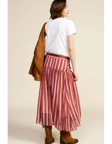 Striped Skirt With Elasticated Waistband Dixie