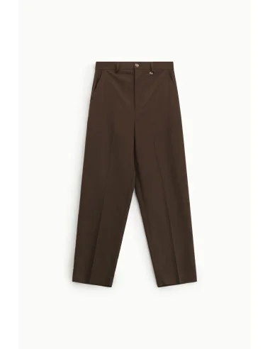 Pantalon cropped taille haute avec pli frontal Dixie
