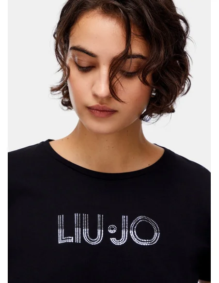 T-Shirt Con Strass Liu Jo