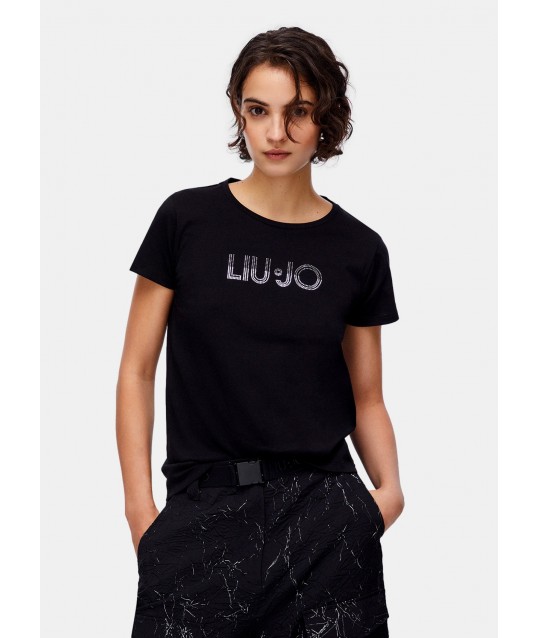 T-Shirt Con Strass Liu Jo