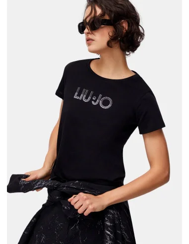 T-Shirt Con Strass Liu Jo