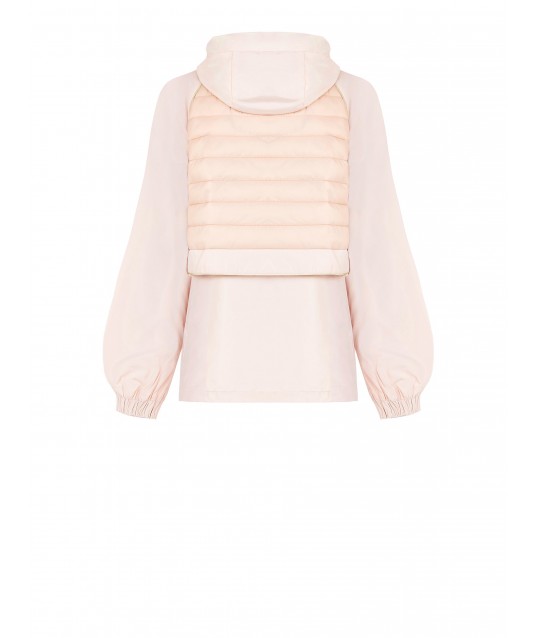 Cappotto Parka Medio In Nylon Con Cappuccio E Dettagli Imbottiti Rinascimento