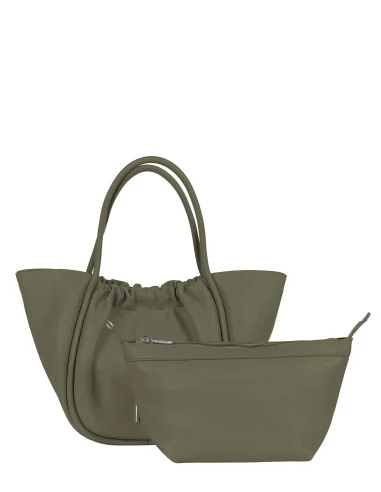 Maxi Leatherette Hand Bag With Removable Internal Clutch and Removable Shoulder Strap Rinascimento