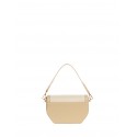 Canvas Shoulder Bag With Leatherette Trim And Removable Adjustable Strap Rinascimento