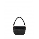 Straw-effect Woven Leather Imitation Shoulder Bag with Removable Adjustable Strap Rinascimento