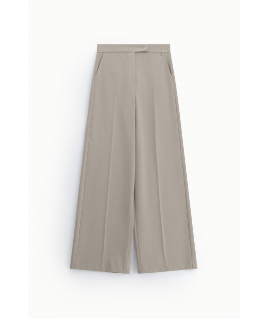 Pantalon à jambes larges Taille haute Poches latérales Dixie