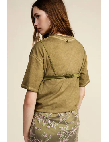 T-Shirt Maniche Corte Con Dettagli Ricamati Dixie