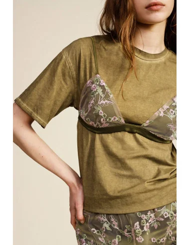 Short-Sleeve T-Shirt with Embroidered Details Dixie