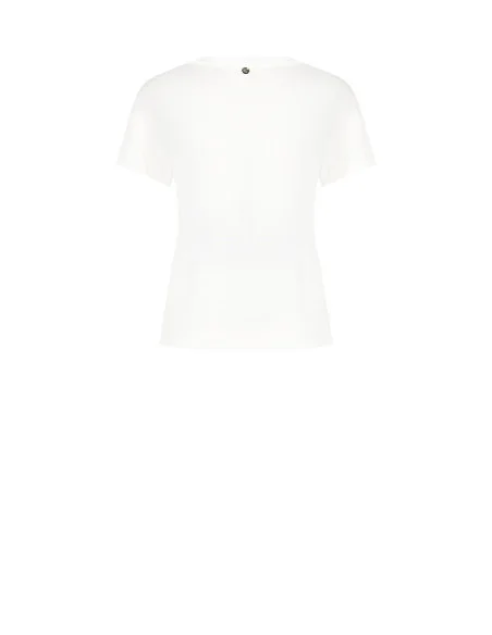 T-Shirt régulier en coton avec imprimé Baby Girl et strass Rinascimento