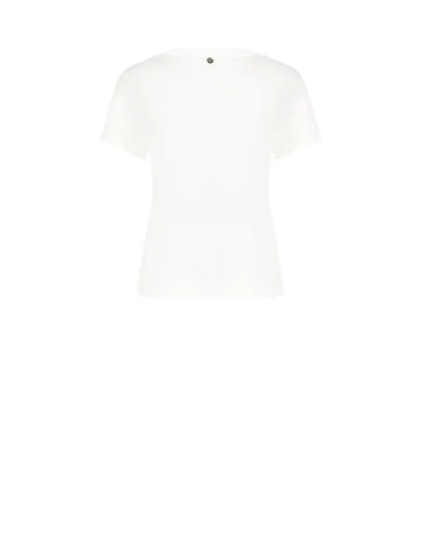 T-Shirt Regular In Cotone Con Stampa Gatto E Strass Rinascimento