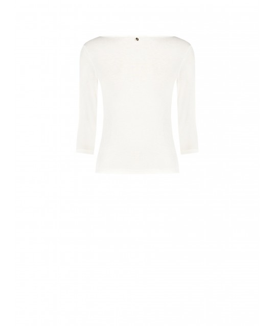 Ultralight Viscose T-Shirt with 3/4 Length Sleeves Rinascimento