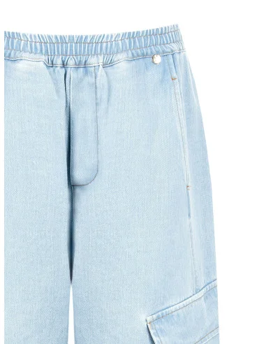 Rinascimento Light Wash Balloon Cargo Jeans