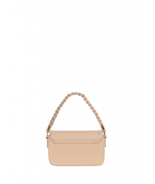 Sac à main en similicuir avec poignée et nœud en strass et bandoulière amovible Rinascimento